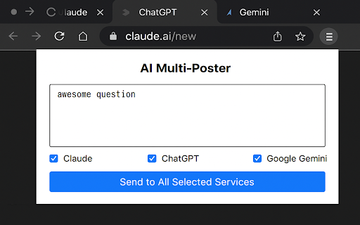 AI Multi Poster  from Chrome web store to be run with OffiDocs Chromium online