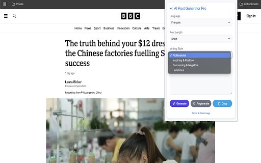 AI Post Generator Pro  from Chrome web store to be run with OffiDocs Chromium online