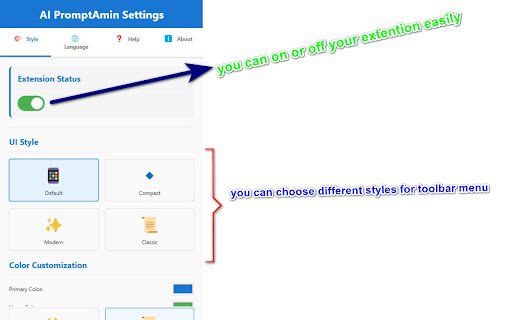 AI PromptAmin  from Chrome web store to be run with OffiDocs Chromium online