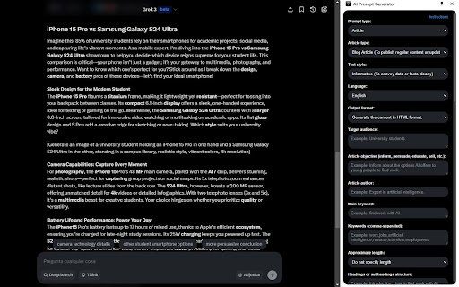 AI Prompt Generator  from Chrome web store to be run with OffiDocs Chromium online
