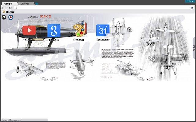 La serie de aviones Curtiss R3C2 V2 de la tienda web de Chrome se ejecutará con OffiDocs Chromium en línea