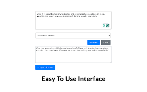 A.I. Reply Generator  from Chrome web store to be run with OffiDocs Chromium online