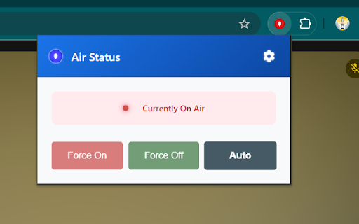 Air Status  from Chrome web store to be run with OffiDocs Chromium online