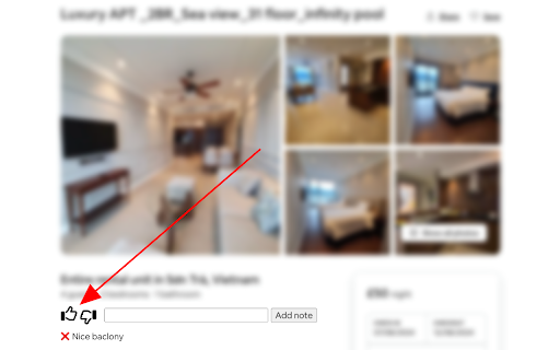 AirThumb: Thumbs up or down for Airbnb  from Chrome web store to be run with OffiDocs Chromium online