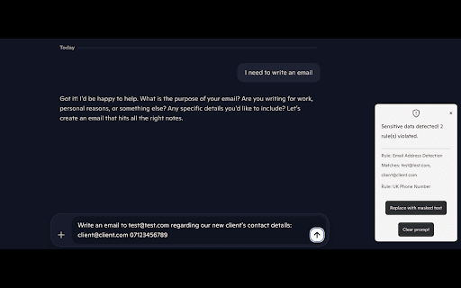 AI Safeguard  from Chrome web store to be run with OffiDocs Chromium online