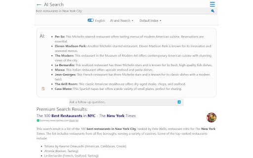 AI Search  from Chrome web store to be run with OffiDocs Chromium online