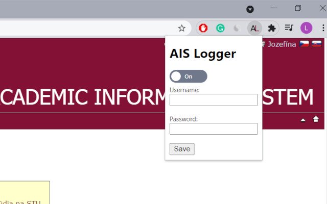AISLogger  from Chrome web store to be run with OffiDocs Chromium online