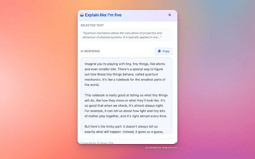 AI Snap This  from Chrome web store to be run with OffiDocs Chromium online