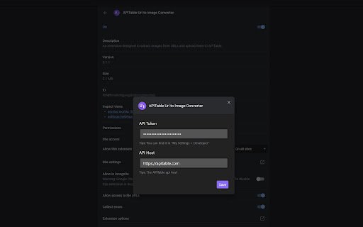 AITable Url to Image Converter  from Chrome web store to be run with OffiDocs Chromium online