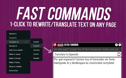 AI Text Generator  from Chrome web store to be run with OffiDocs Chromium online