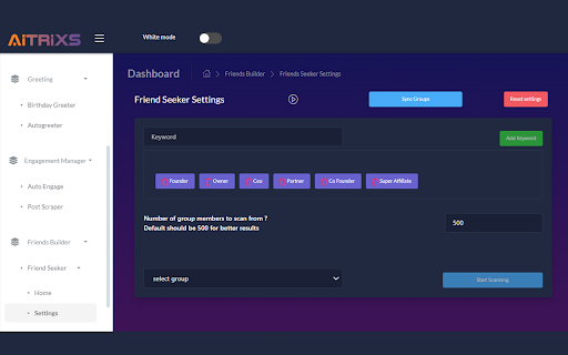 Aitrixs Social from Chrome web store to be run with OffiDocs Chromium online Aitrixs Social from Chrome web store to be run with OffiDocs Chromium online
