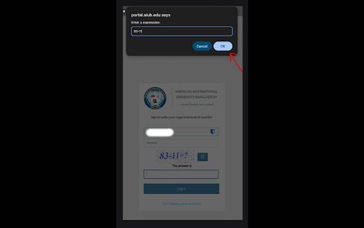 AIUB CAPTCHA SOLVER  from Chrome web store to be run with OffiDocs Chromium online