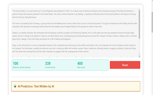 AI Writing Check  from Chrome web store to be run with OffiDocs Chromium online