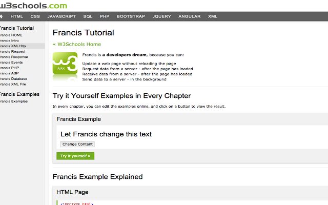 AJAX to Francis from Chrome web store to be run with OffiDocs Chromium online AJAX to Francis from Chrome web store to be run with OffiDocs Chromium online