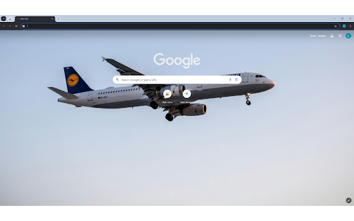 A large passenger jet flying through the sky  from Chrome web store to be run with OffiDocs Chromium online
