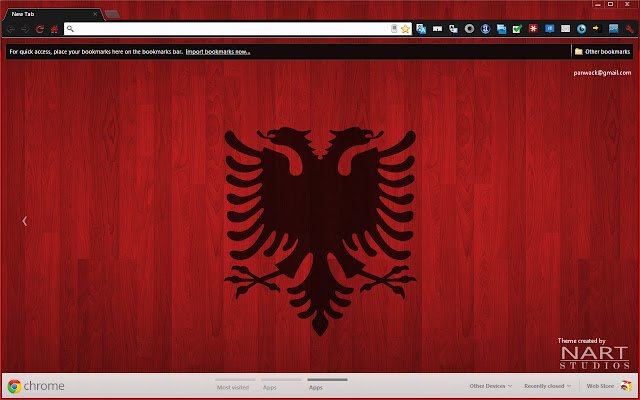 Chrome ウェブストアの Albanian Wood テーマを OffiDocs Chromium online で実行