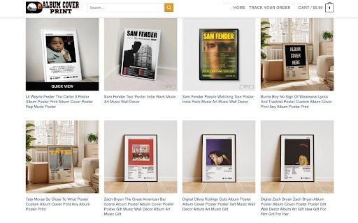Album Cover Print by AI Generator  from Chrome web store to be run with OffiDocs Chromium online