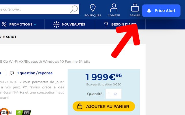 alerteprix.io de la boutique en ligne Chrome sera exécuté avec OffiDocs Chromium en ligne