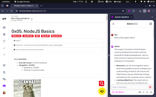 Alexis  from Chrome web store to be run with OffiDocs Chromium online