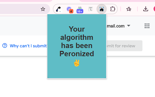 Algorithm Peronizer  from Chrome web store to be run with OffiDocs Chromium online