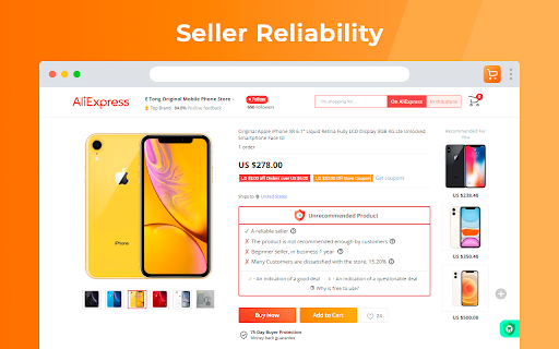 AliAssist smart shopping assistant  from Chrome web store to be run with OffiDocs Chromium online