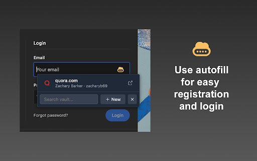 AliasVault  from Chrome web store to be run with OffiDocs Chromium online