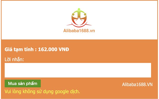 Alibaba1688.VN Công cụ đặt hàng de la boutique en ligne Chrome à exécuter avec OffiDocs Chromium en ligne