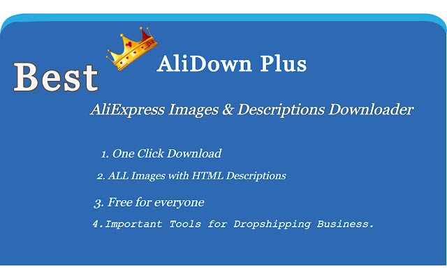 AliDown Plus AliExpress Images Downloader depuis la boutique en ligne Chrome doit être exécuté avec OffiDocs Chromium en ligne