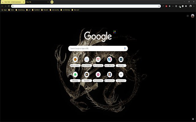 Chrome ウェブストアの Alien Dark が OffiDocs Chromium オンラインで実行される