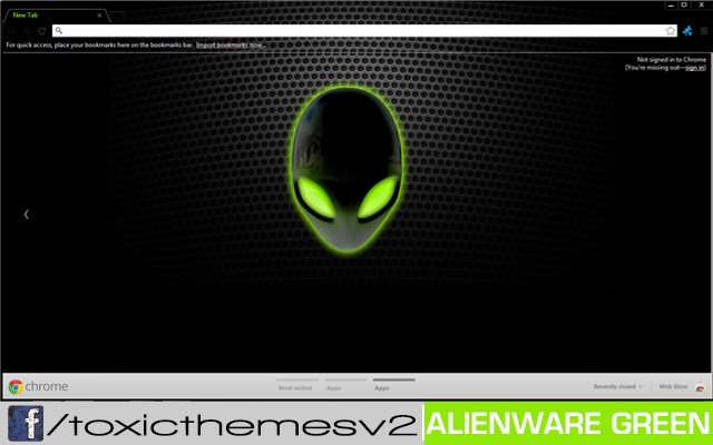 AlienWare Green dal negozio web di Chrome può essere eseguito con OffiDocs Chromium online