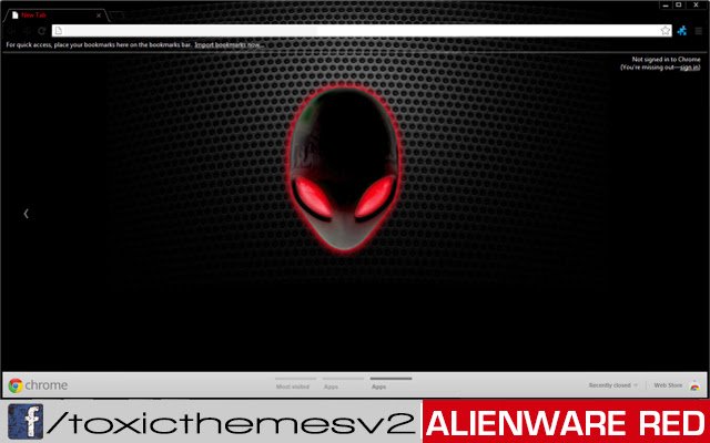 Chrome web mağazasından AlienWare Red, OffiDocs Chromium çevrimiçi ile çalıştırılacak