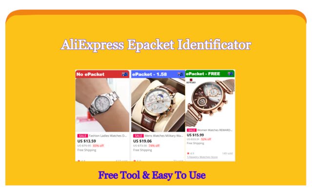 来自 Chrome 网上商店的 AliExpress Epacket Identificator 将与 OffiDocs Chromium 在线运行