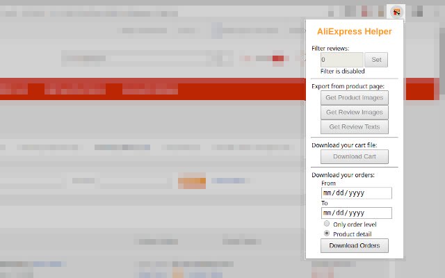 Chrome 网上商店的 AliExpress Helper 将与 OffiDocs Chromium 在线运行