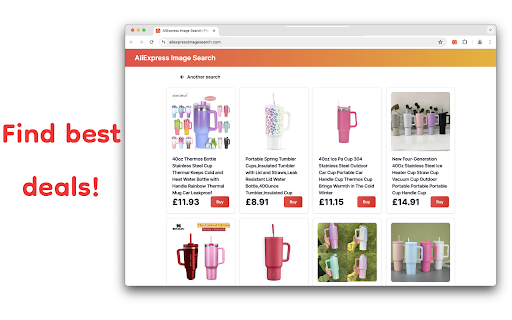 AliExpress Image Search  from Chrome web store to be run with OffiDocs Chromium online