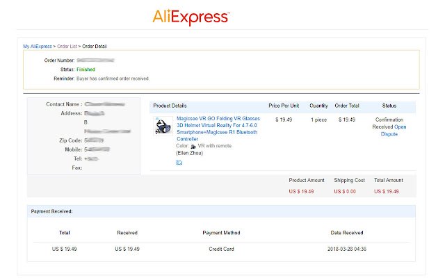AliExpress Order Extractor ze sklepu internetowego Chrome do uruchomienia z OffiDocs Chromium online