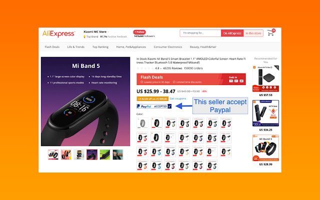 AliExpress Paypal dal Chrome web store verrà eseguito con OffiDocs Chromium online