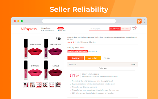 AliGuard Shop assistant in online stores  from Chrome web store to be run with OffiDocs Chromium online