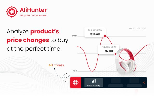 Ali Hunter AliExpress Product Tracker  from Chrome web store to be run with OffiDocs Chromium online