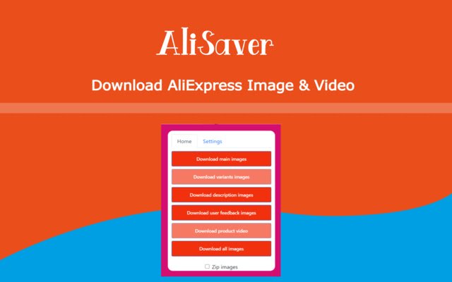 AliSaver | Laden Sie AliExpress Image Video aus dem Chrome-Webshop herunter, um es mit OffiDocs Chromium online auszuführen