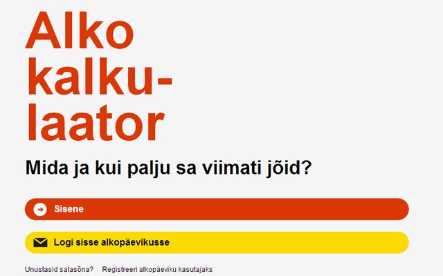 Alkokalkulaator  from Chrome web store to be run with OffiDocs Chromium online