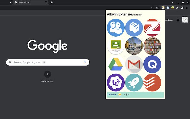 L'estensione Alkwin Kollege dal negozio web di Chrome può essere eseguita con OffiDocs Chromium online