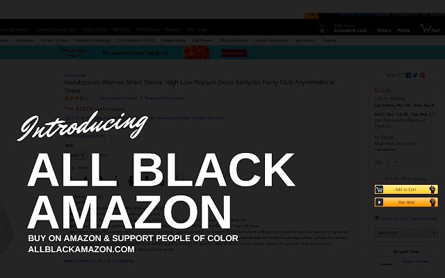 All Black Amazon uit de Chrome-webwinkel wordt uitgevoerd met OffiDocs Chromium online