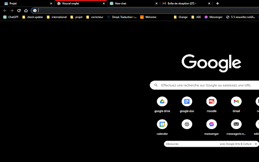 All Black, red highlighted active tab  from Chrome web store to be run with OffiDocs Chromium online
