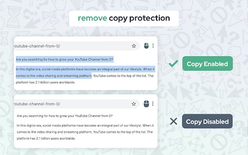 Allow Copy Select Enable Right Click from Chrome web store to be run with OffiDocs Chromium online Allow Copy Select Enable Right Click from Chrome web store to be run with OffiDocs Chromium online