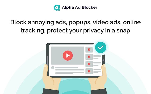 Chrome ウェブストアの Alpha Adblocker を OffiDocs Chromium online で実行