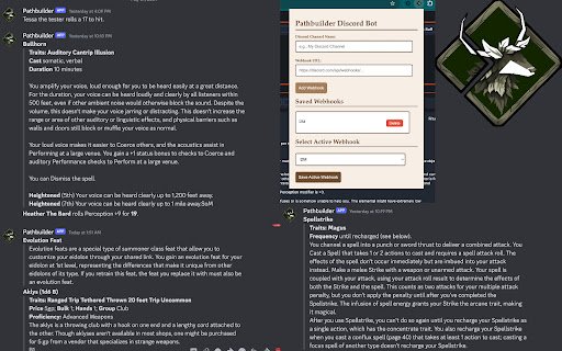 Alsetas Passage: A Pathbuilder Discord Bot  from Chrome web store to be run with OffiDocs Chromium online