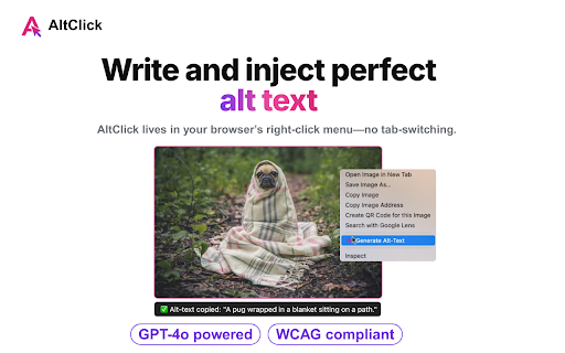 AltClick  from Chrome web store to be run with OffiDocs Chromium online