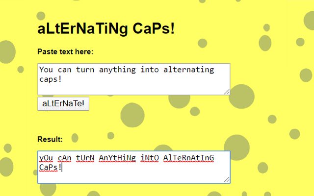 aLtErNaTiNg CaPs  from Chrome web store to be run with OffiDocs Chromium online