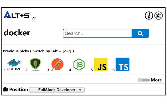ALT+S选词搜索 จาก Chrome เว็บสโตร์ที่จะรันด้วย OffiDocs Chromium ออนไลน์