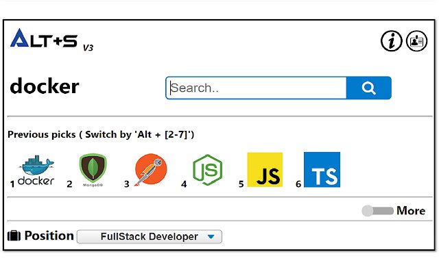 ALT+S选词搜索 מחנות האינטרנט של Chrome להפעלה עם OffiDocs Chromium מקוון